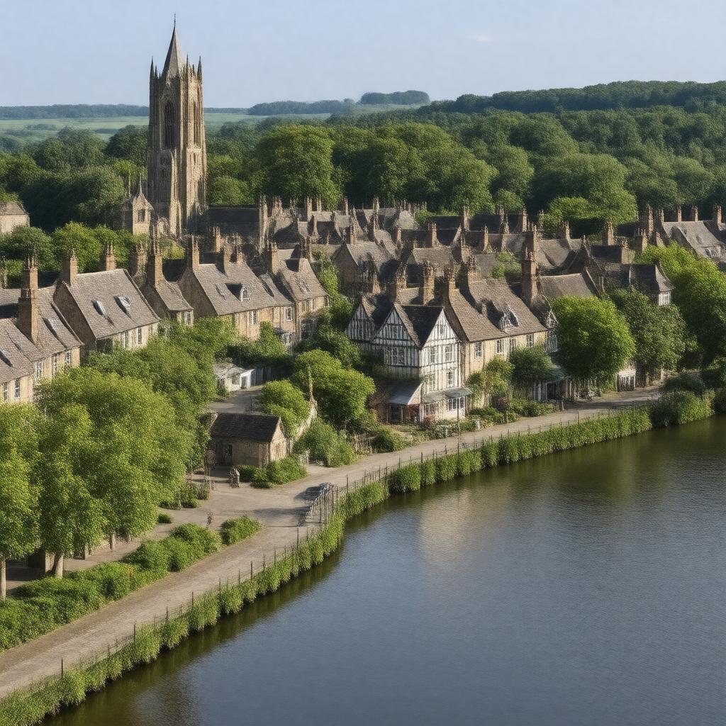 AI-created image of Newport, Isle of Wight