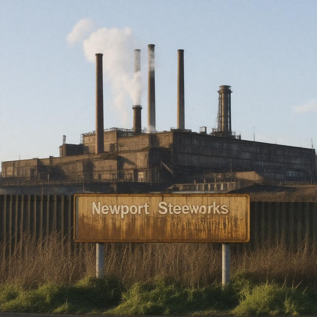 AI-created image of Newport Steelworks