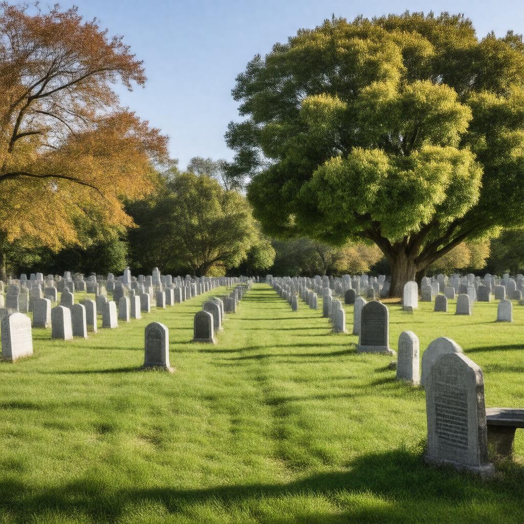 AI-created image of Newton Cemetery, Newton, Massachusetts