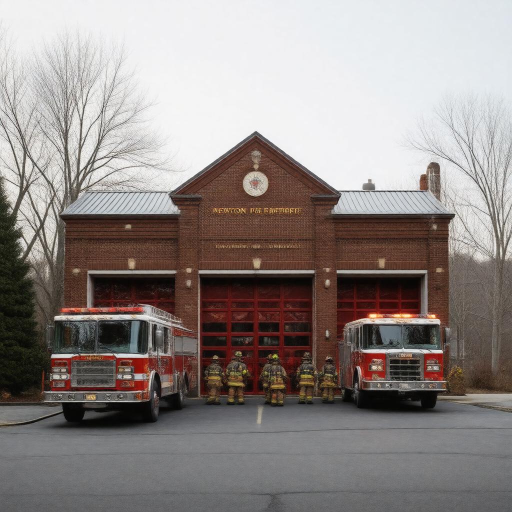 AI-created image of Newton Fire Department Station 4