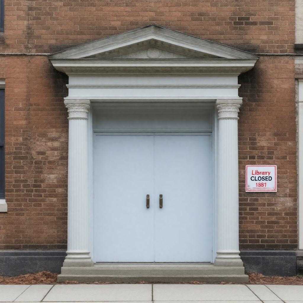 Click to view larger image AI-created image of Newton Free Library (West Newton branch, closed 1981)