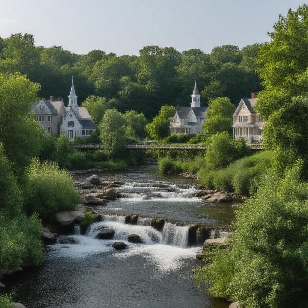 AI-created image of Newton Lower Falls