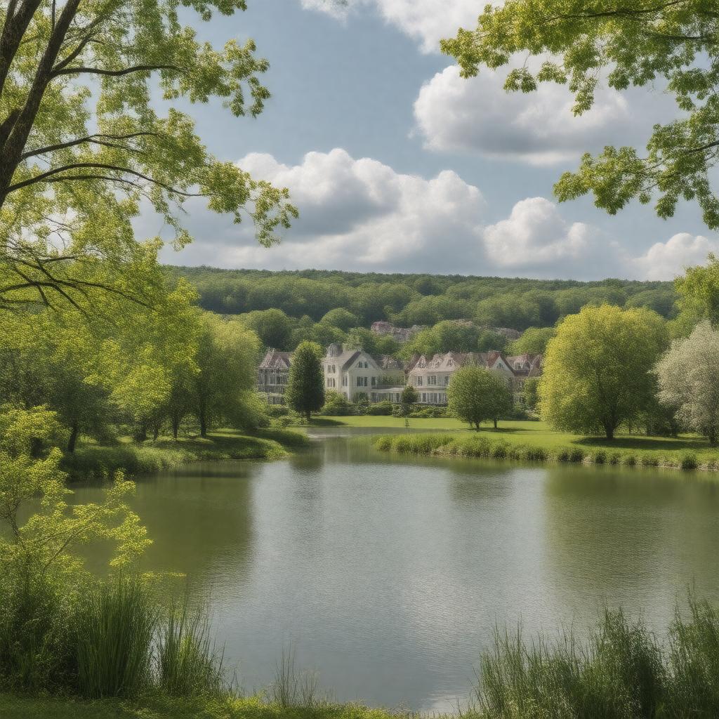 AI-created image of Newton, Massachusetts, United States