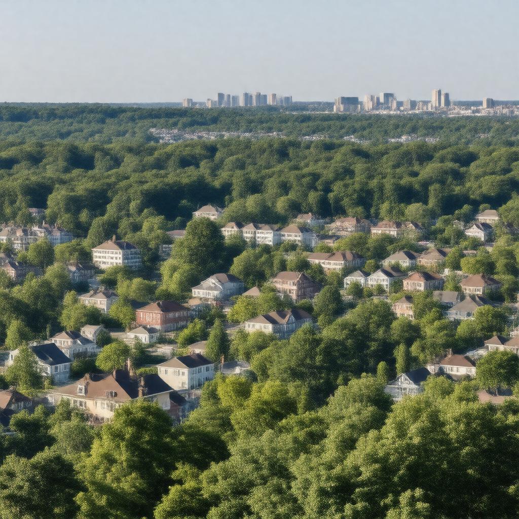 AI-created image of Newton, Massachusetts