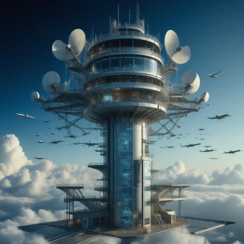AI-created image of NextGen air transportation system