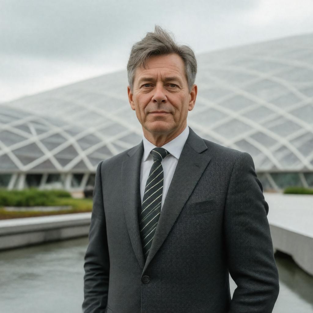 AI-created image of Nicholas Grimshaw