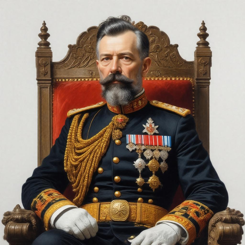 Click to view larger image AI-created image of Nicholas II of Russia (cousin)