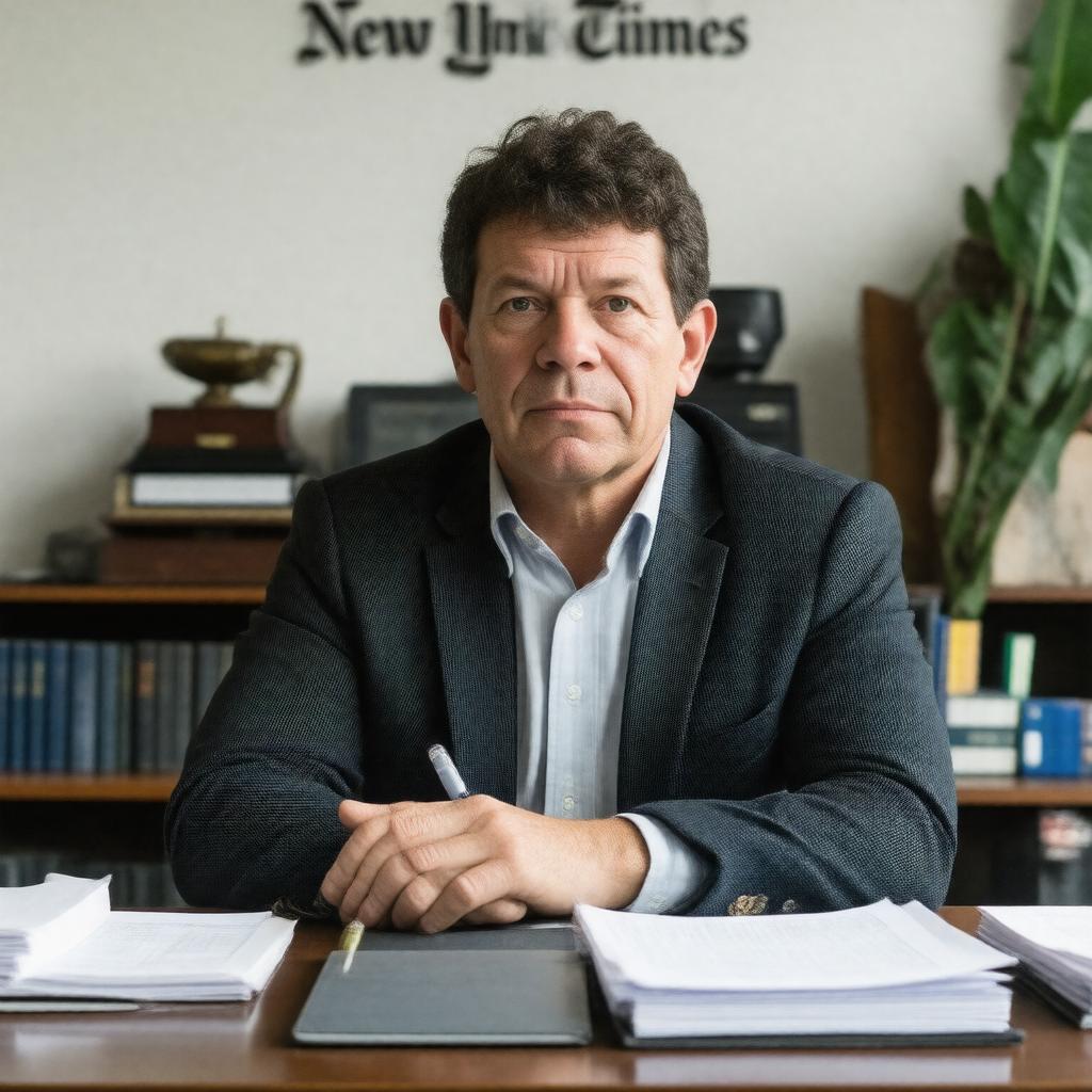 AI-created image of Nicholas Kristof