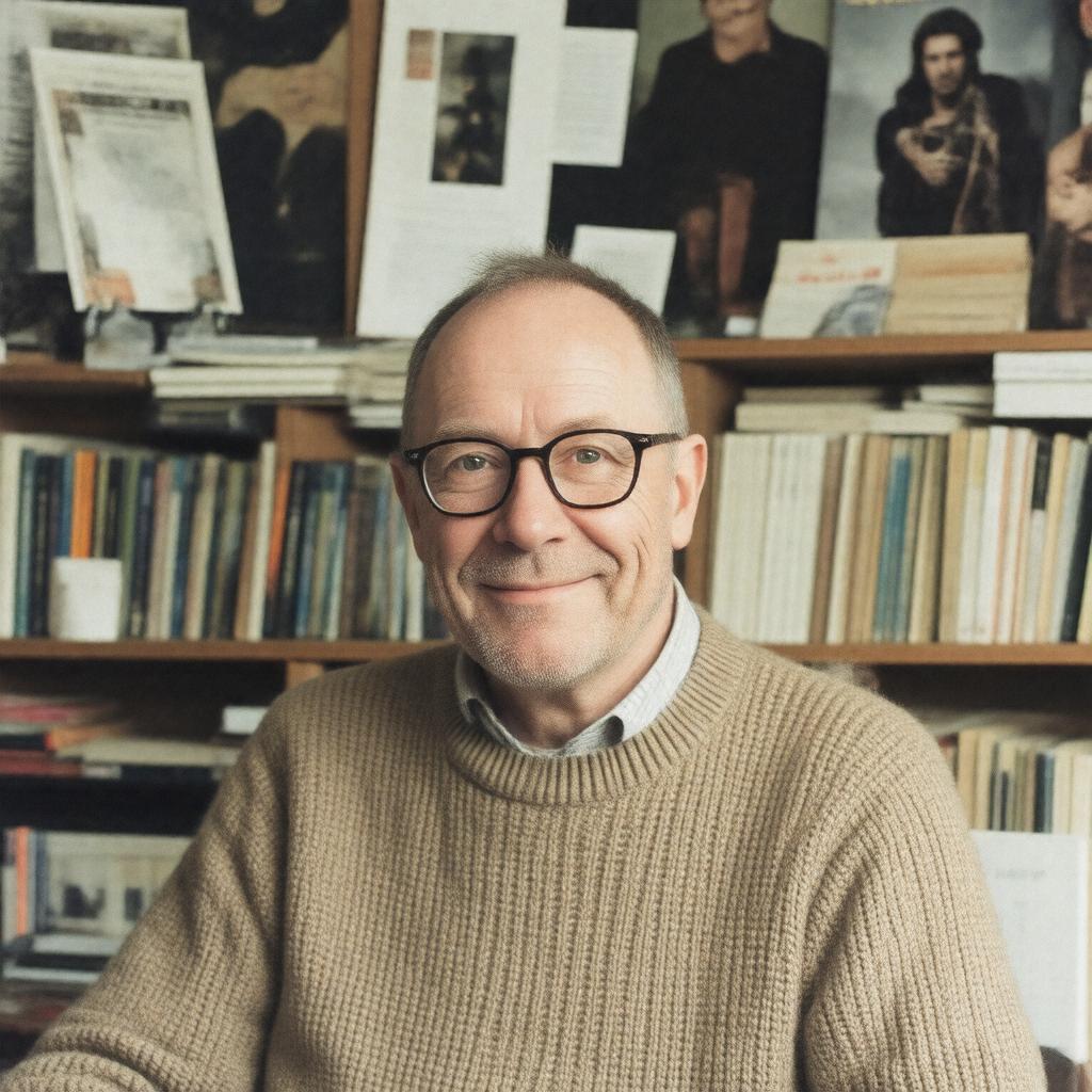 AI-created image of Nick Hornby