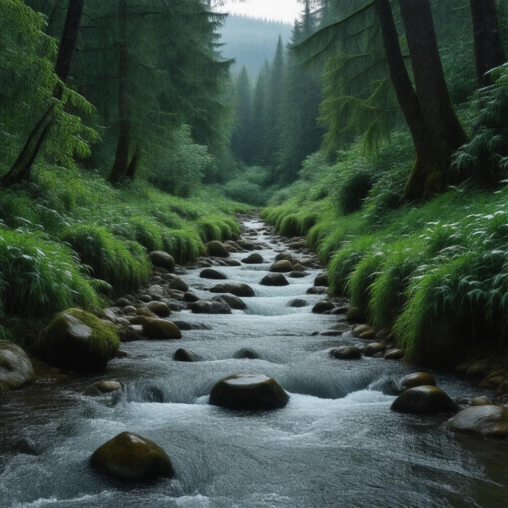 AI-created image of Nicolai Creek