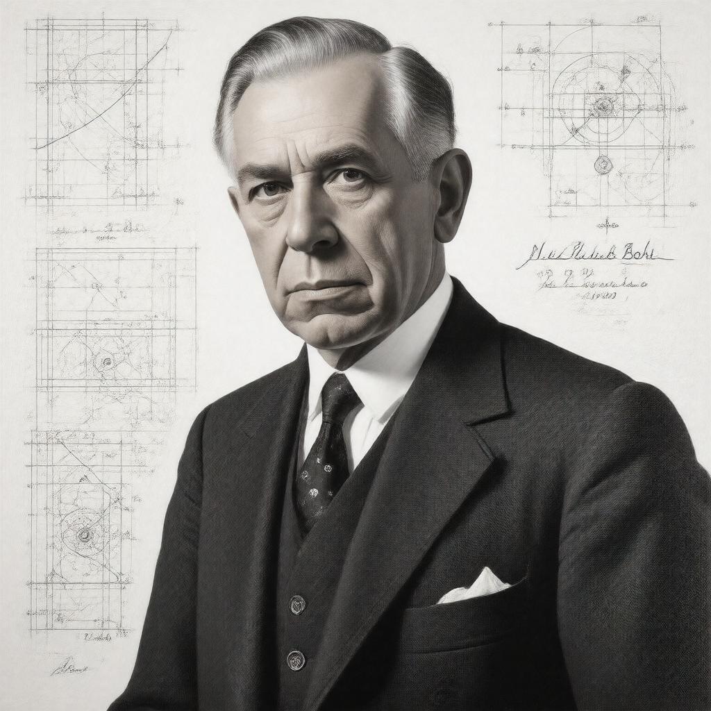 AI-created image of Niels Bohr