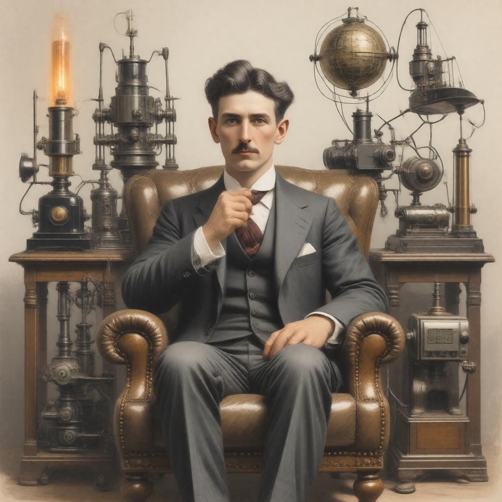 AI-created image of Nikola Tesla
