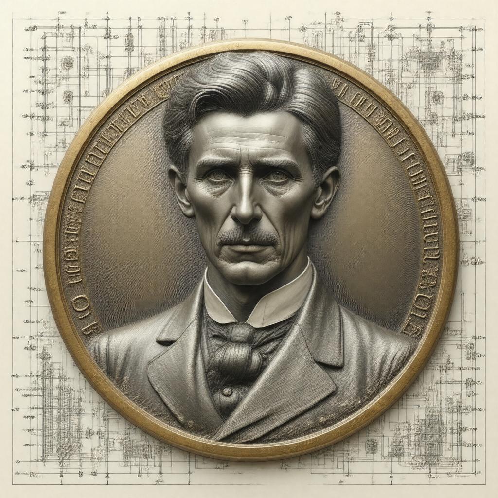 Click to view larger image AI-created image of Nikola Tesla Award
