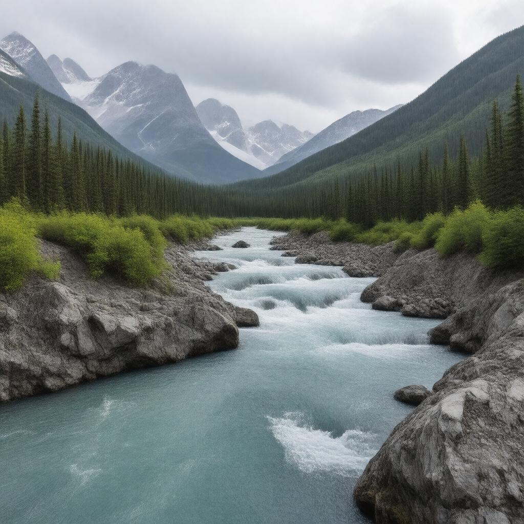 AI-created image of Nizina River