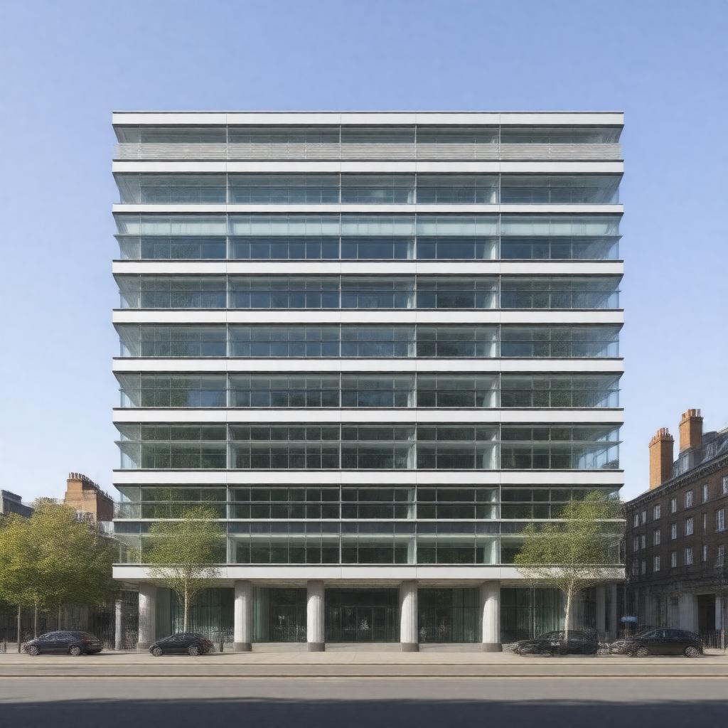 AI-created image of No. 2 Marsham Street, London