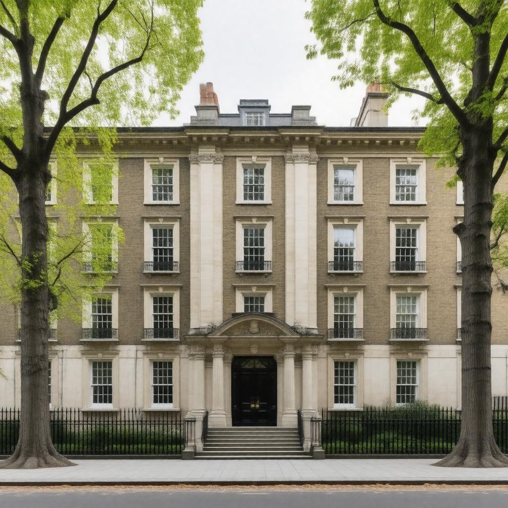 AI-created image of No. 64 Portman Square