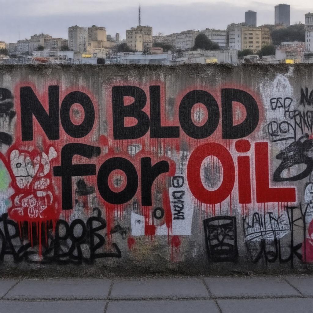 AI-created image of No Blood for Oil