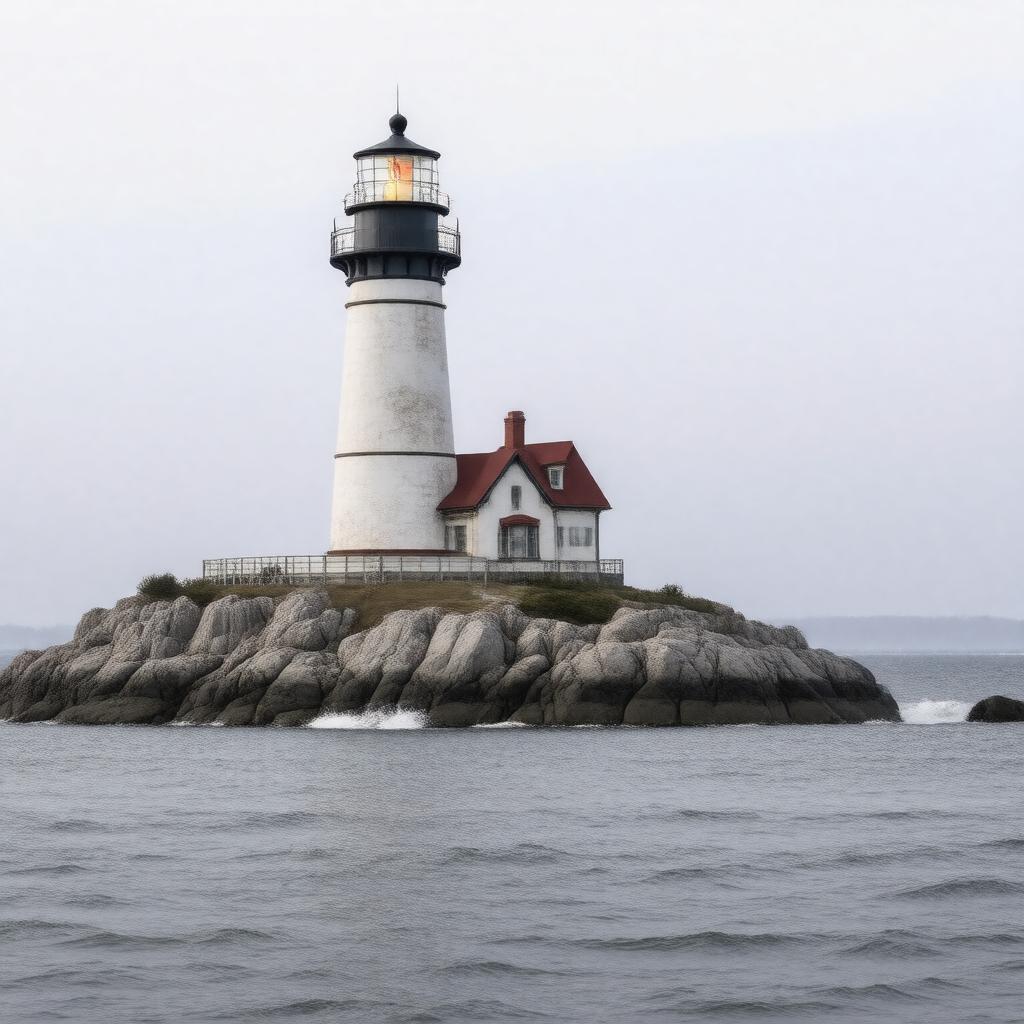 Click to view larger image AI-created image of Nobska Light