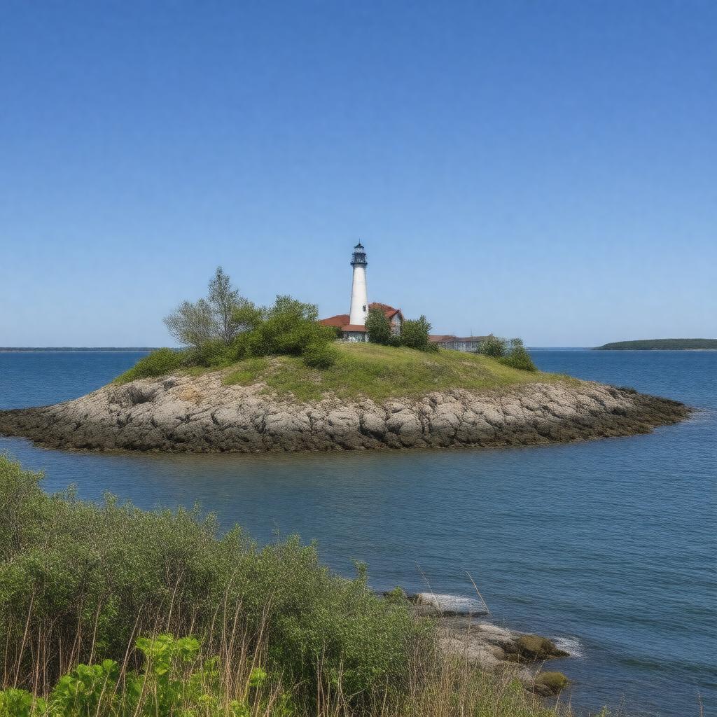 AI-created image of Nonamesset Island