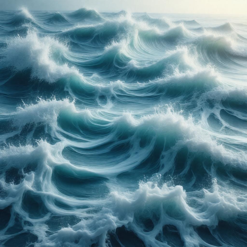 Click to view larger image AI-created image of Nonlinear Dynamics of Surface Waves