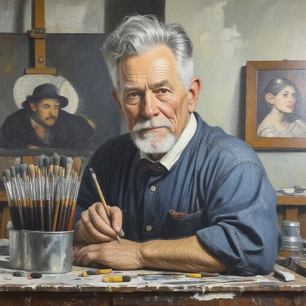 AI-created image of Norman Rockwell