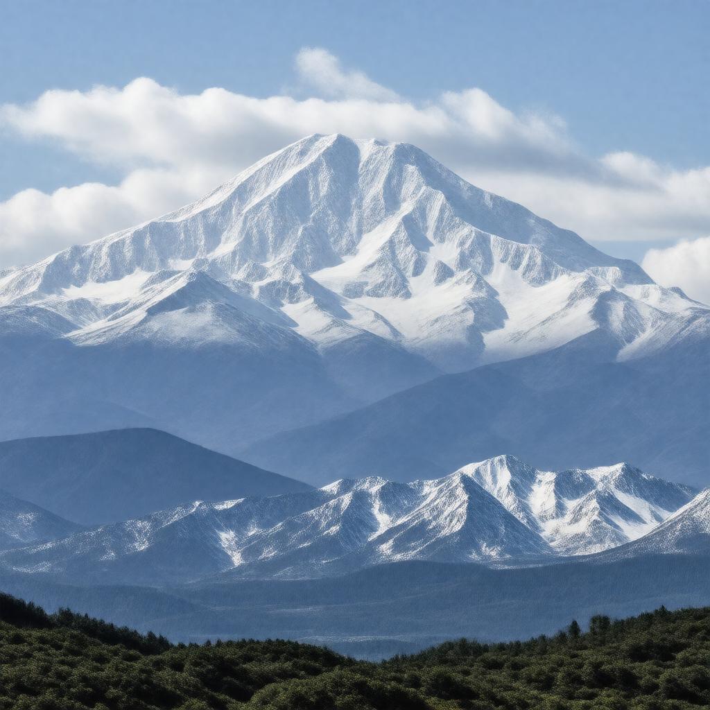 Click to view larger image AI-created image of North American 4000 m summits