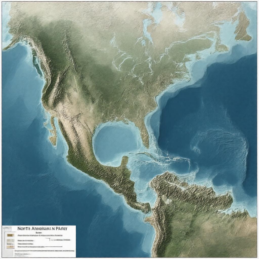 Click to view larger image AI-created image of North American Plate boundary