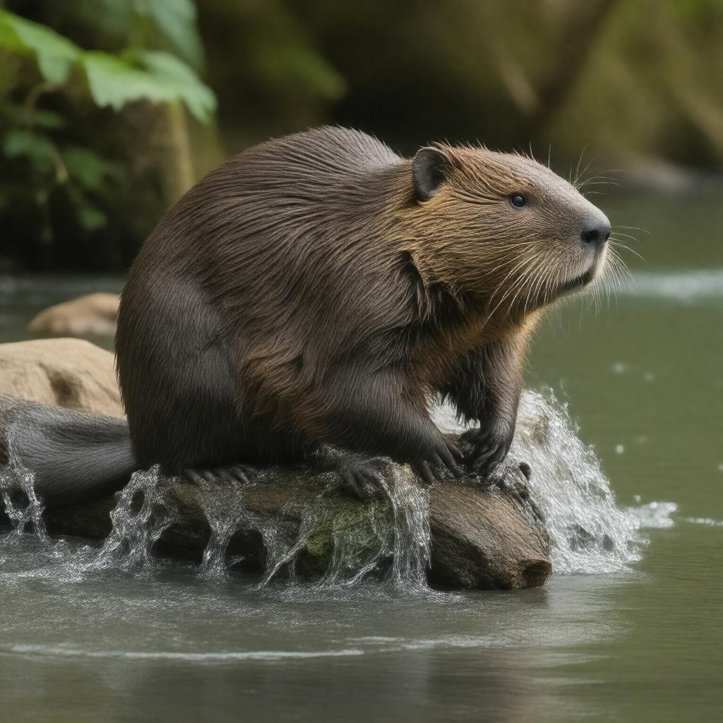 AI-created image of North American beaver