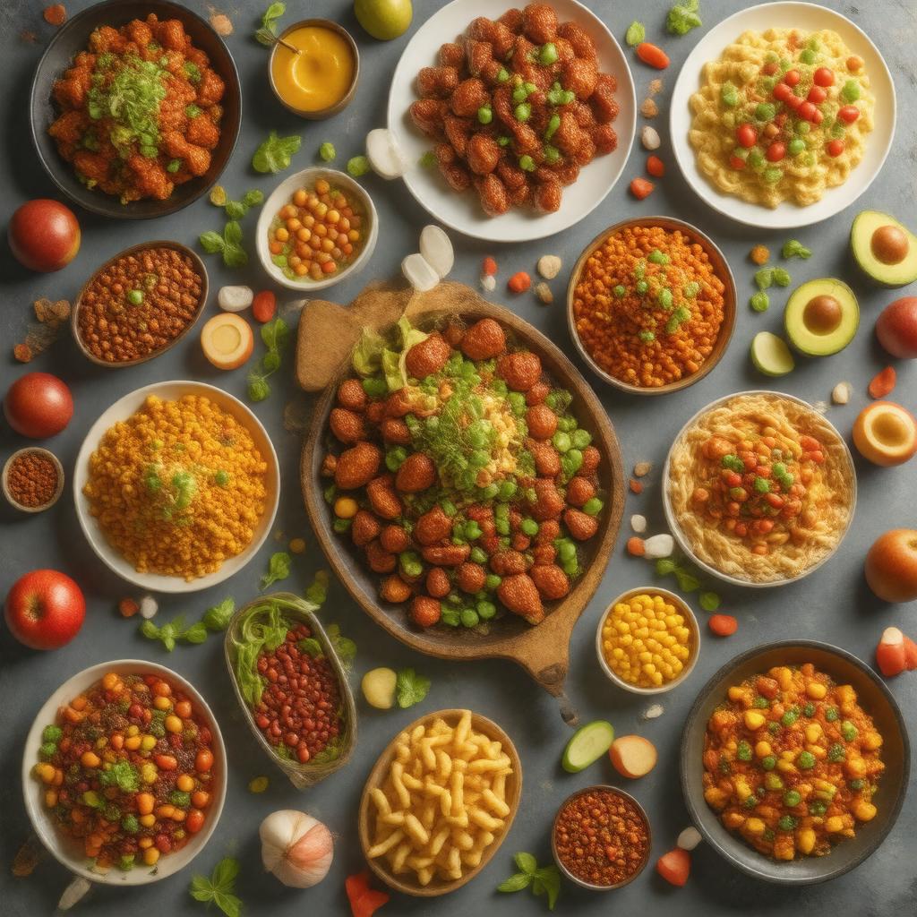 AI-created image of North American cuisine