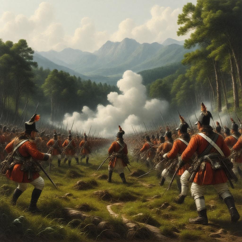 AI-created image of North American theater of the Seven Years' War