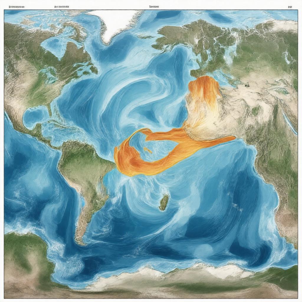 Click to view larger image AI-created image of North Atlantic Deep Water formation