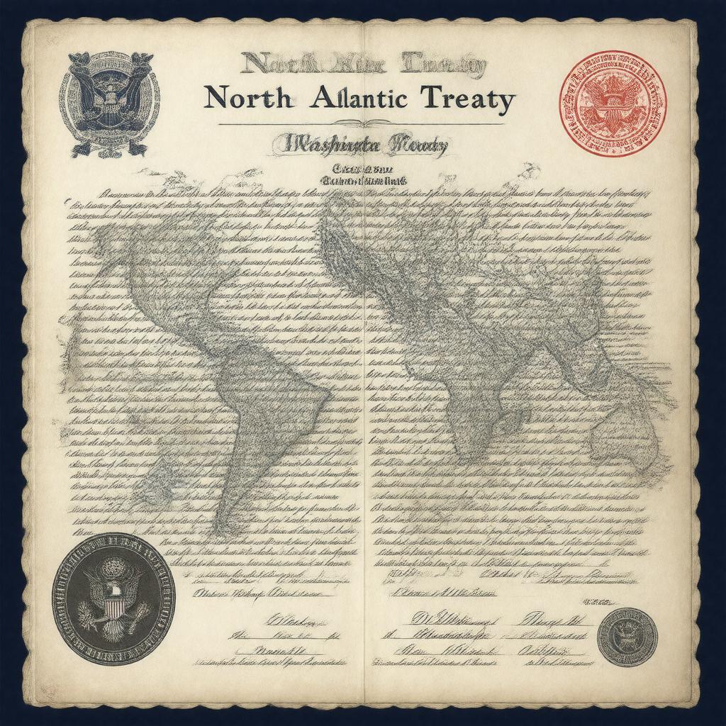 Click to view larger image AI-created image of North Atlantic Treaty