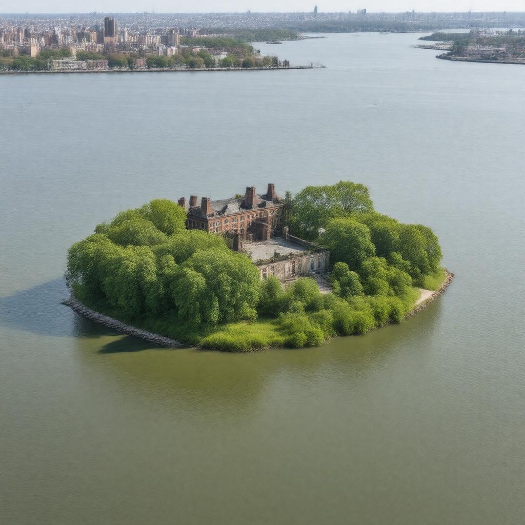 Click to view larger image AI-created image of North Brother Island