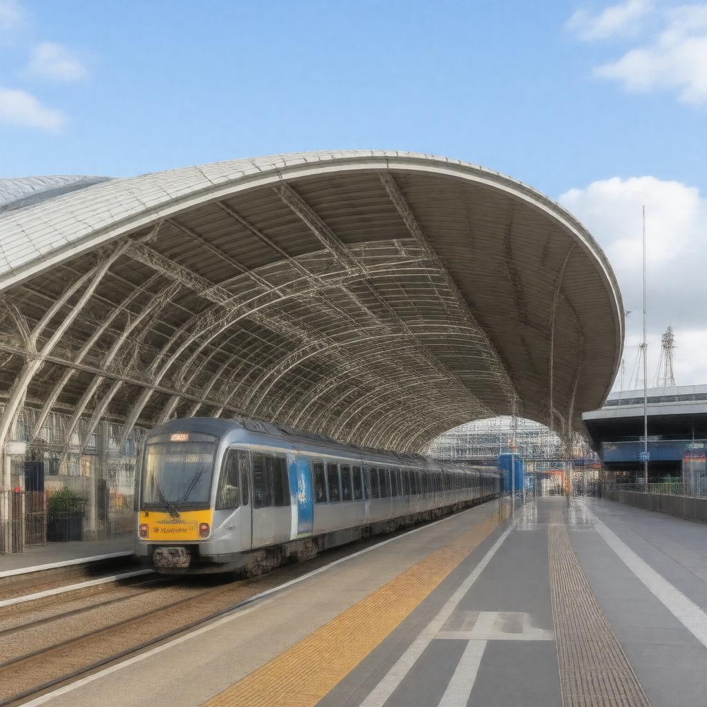 AI-created image of North Greenwich station