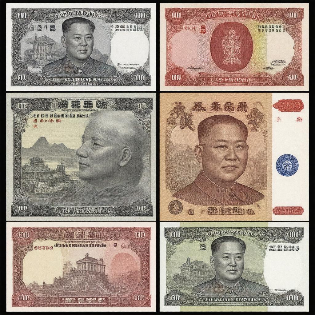 AI-created image of North Korean won