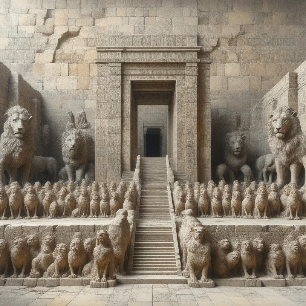 AI-created image of North Palace of Ashurbanipal