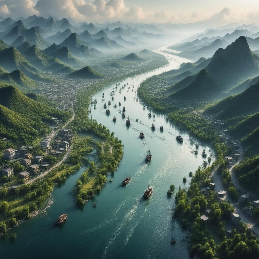AI-created image of North River (China)