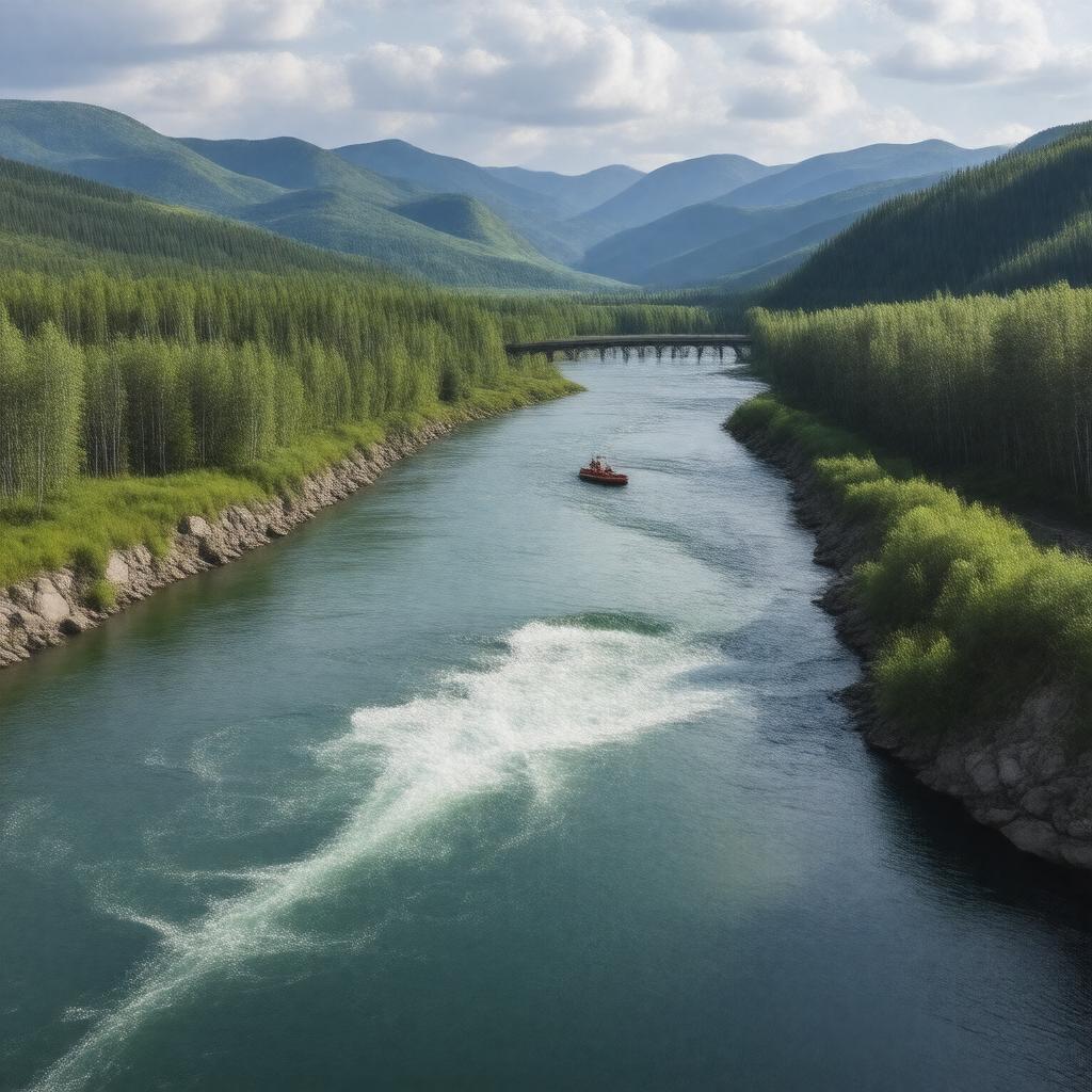 AI-created image of North Saskatchewan River