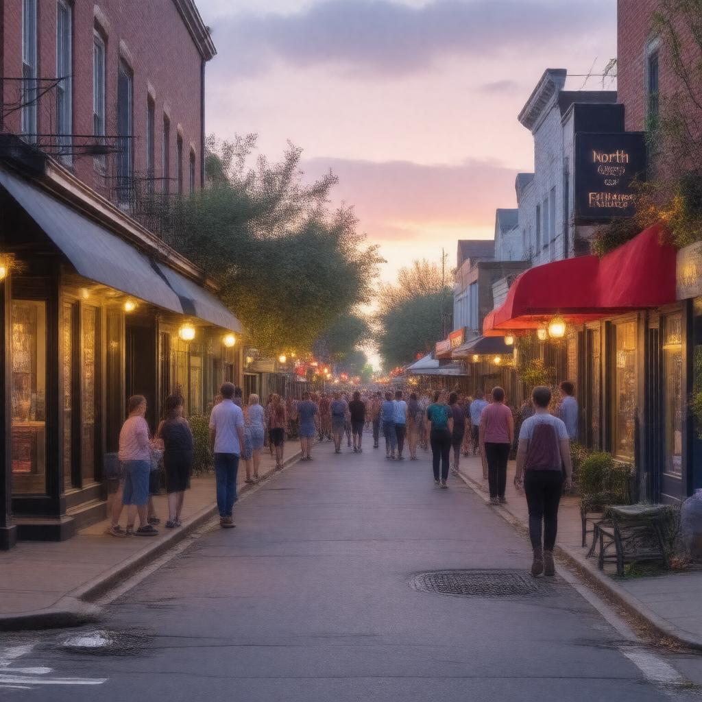 AI-created image of North Village Arts District