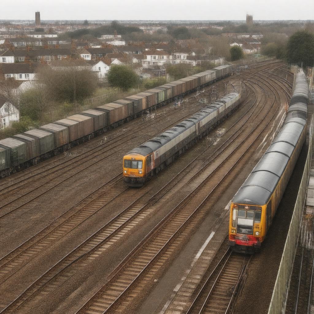 AI-created image of North Wembley Sidings