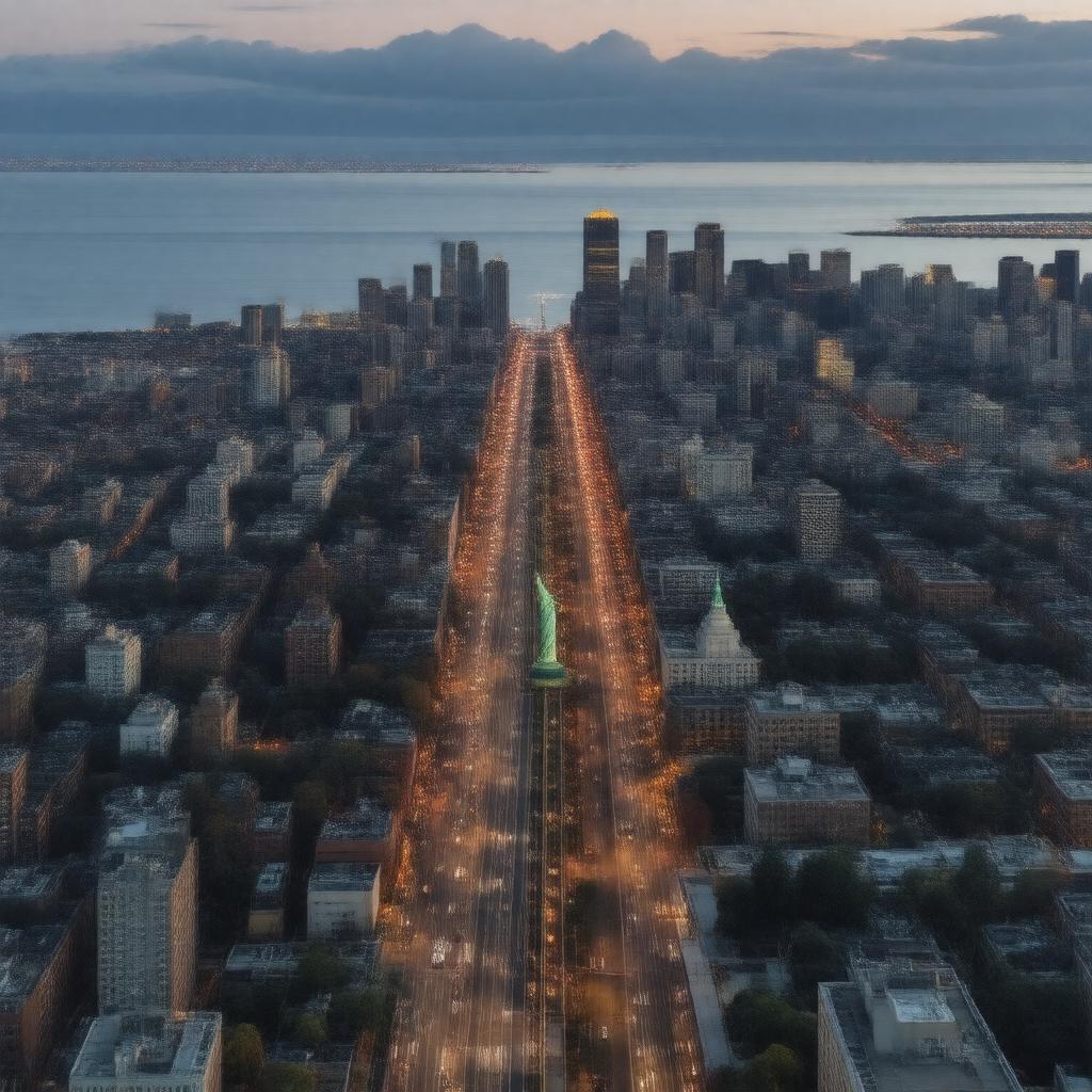 AI-created image of Northeast megalopolis