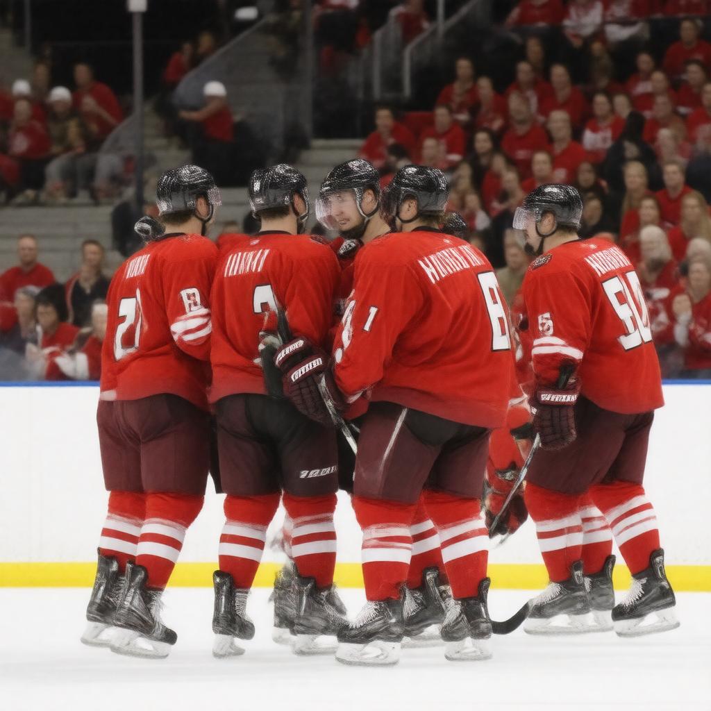 Click to view larger image AI-created image of Northeastern Huskies men's ice hockey