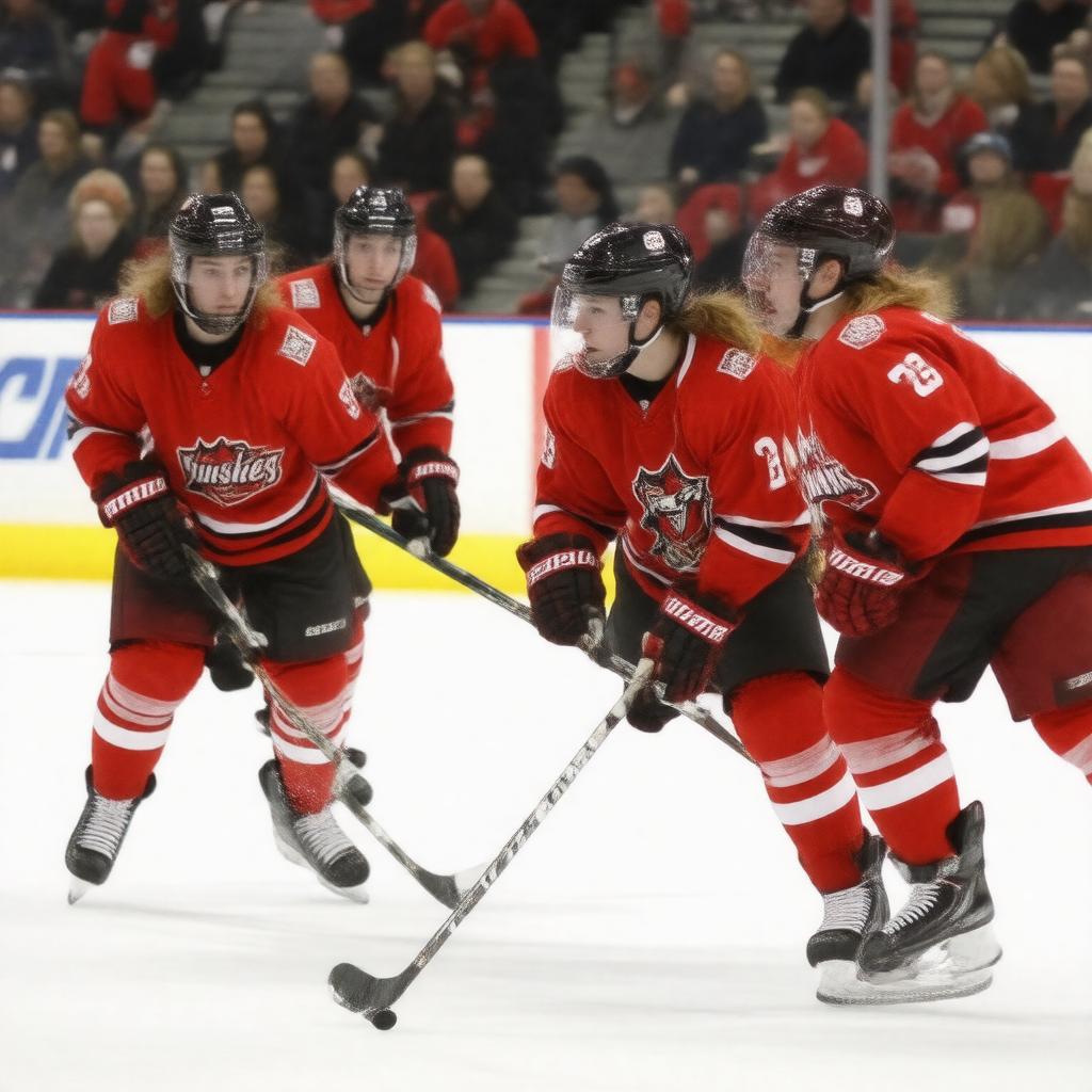 AI-created image of Northeastern Huskies women's ice hockey