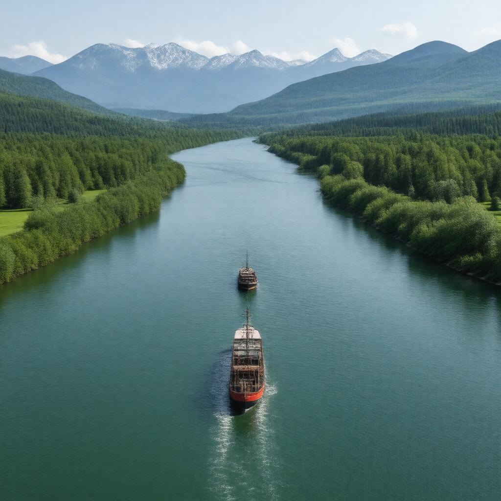 AI-created image of Northern Dvina River