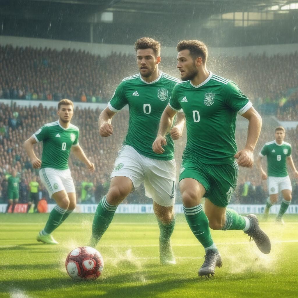 Click to view larger image AI-created image of Northern Ireland national football team