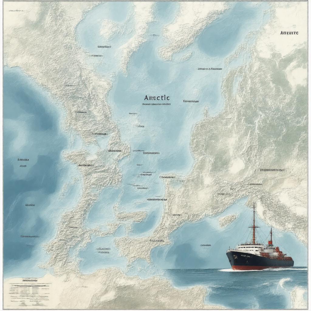 AI-created image of Northern Sea Route