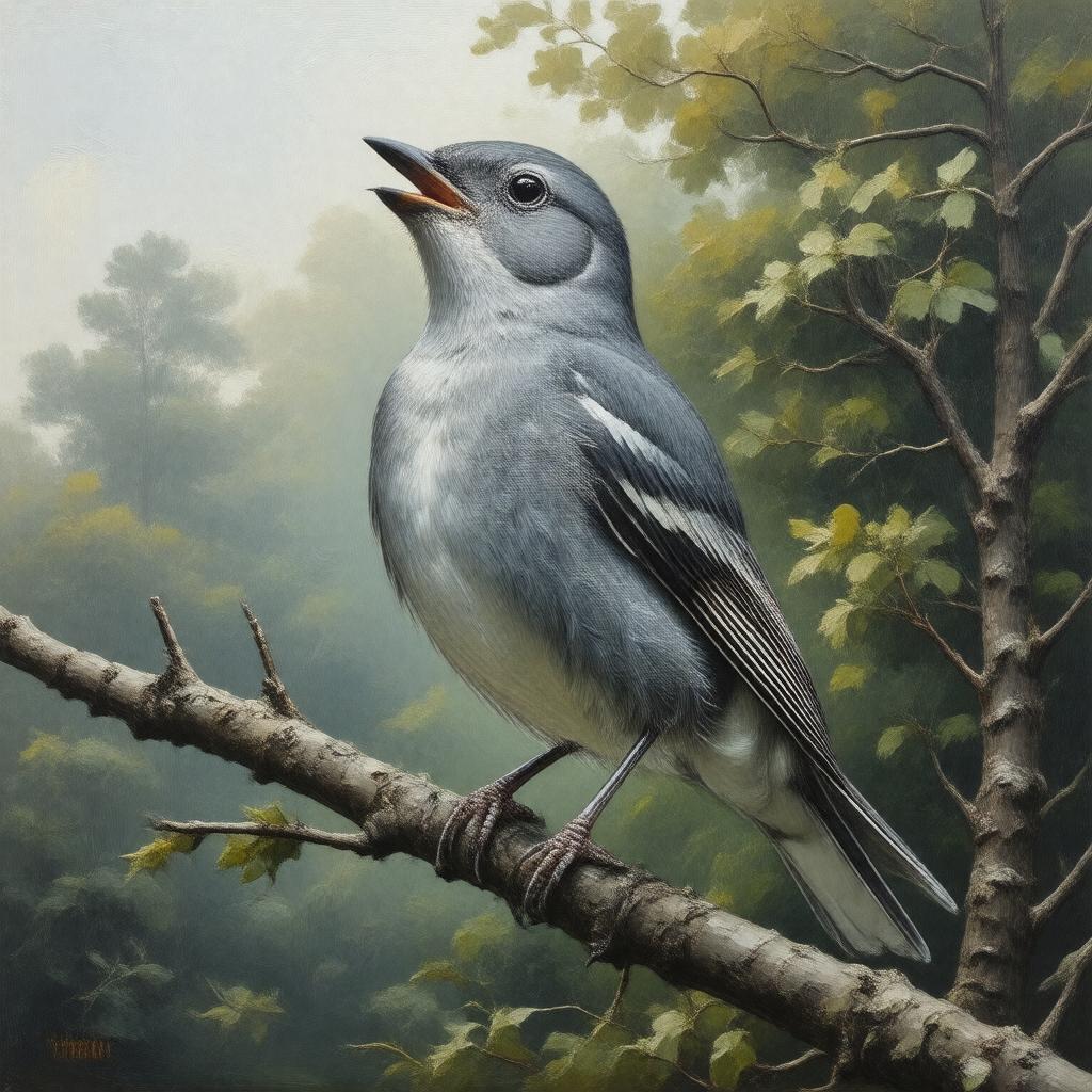AI-created image of Northern mockingbird