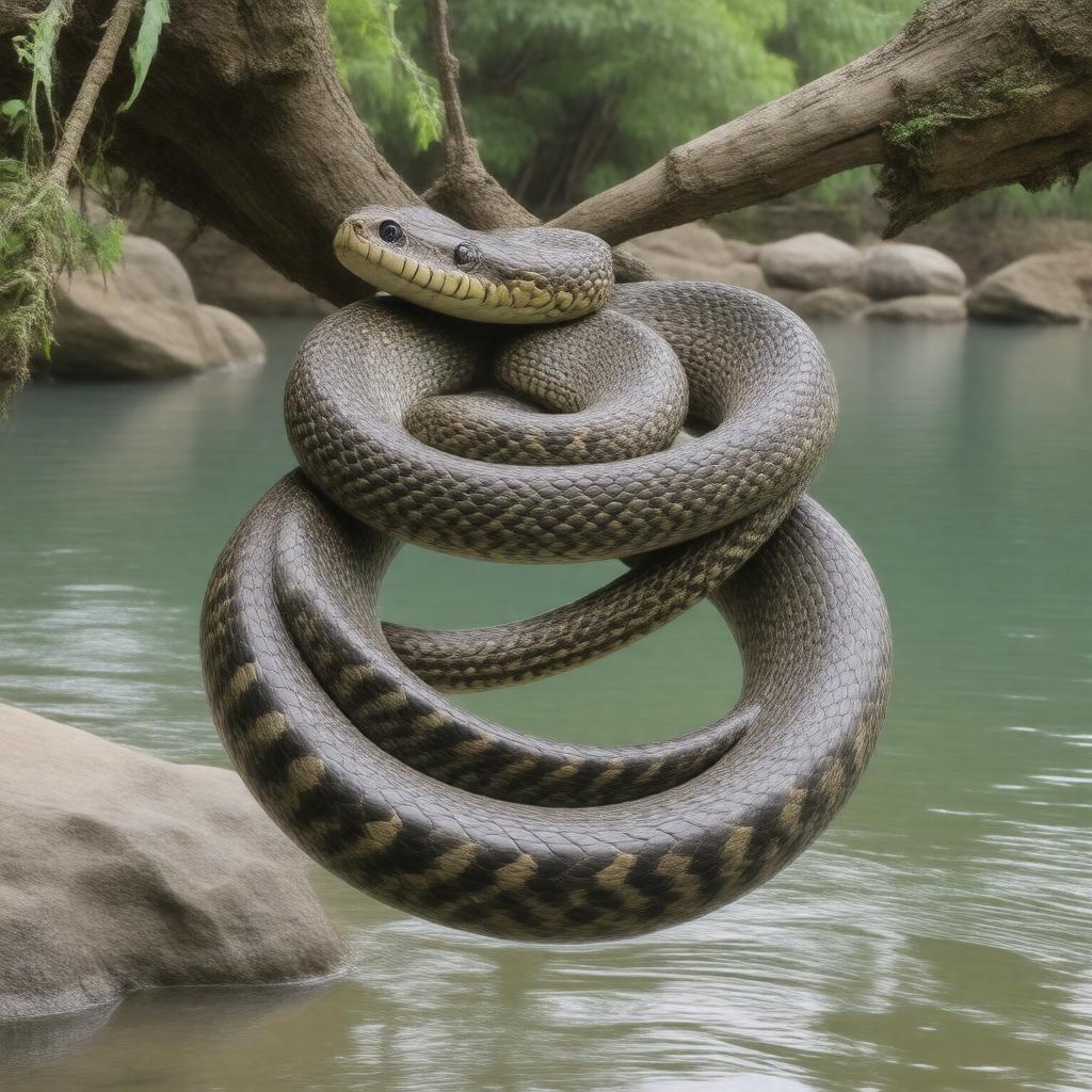 AI-created image of Northern water snake