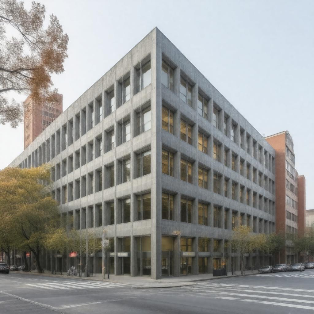 Click to view larger image AI-created image of Northwest Corner Building