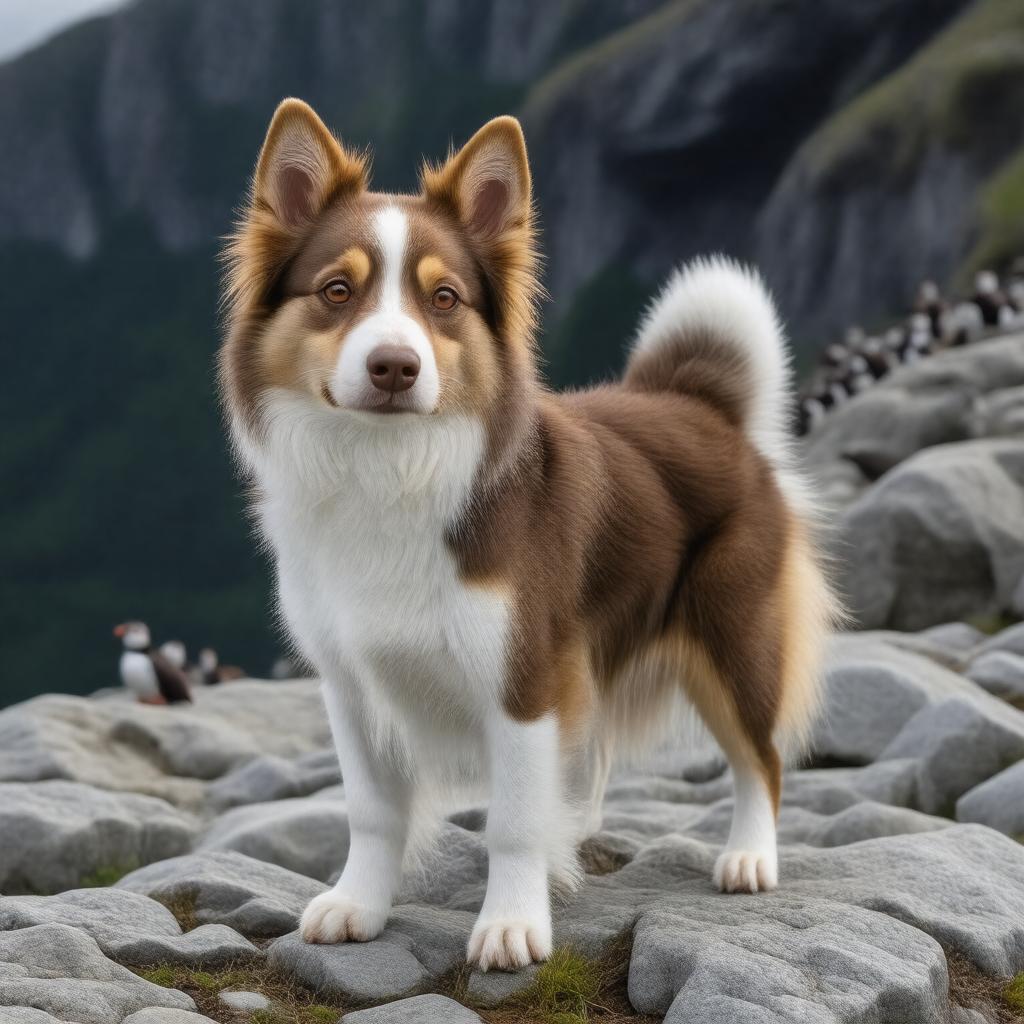 AI-created image of Norwegian Lundehund